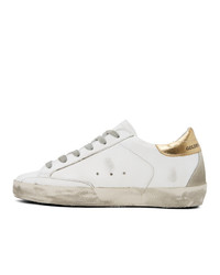 Golden Goose Silver And Gold Sneakers