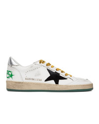 Golden Goose White And Black B Sneakers