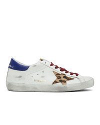 Golden Goose White And Brown Horsy Sneakers