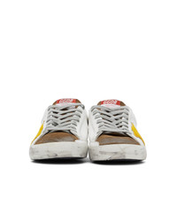 Golden Goose White And Brown Sneakers