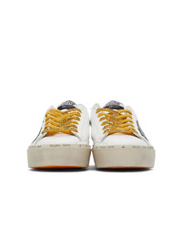 Golden Goose White And Green Hi Star Sneakers