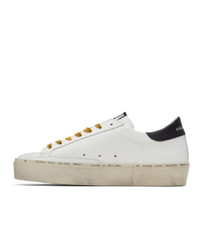 Golden Goose White And Green Hi Star Sneakers