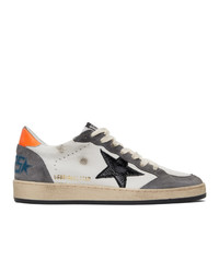 Golden Goose White And Grey B Sneakers