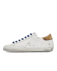 Golden Goose White And Khaki Sneakers