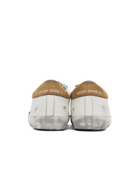 Golden Goose White And Khaki Sneakers