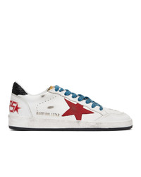 Golden Goose White And Red Python B Sneakers