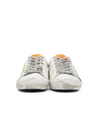 Golden Goose White And Yellow Sneakers