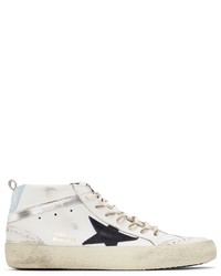 Golden Goose White Black Mid Star Classic Sneakers