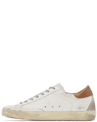 Golden Goose White Brown Super Star Sneakers