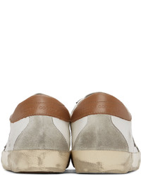 Golden Goose White Brown Super Star Sneakers