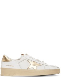 Golden Goose White Gold Stardan Sneakers