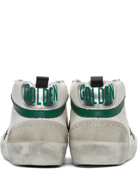 Golden Goose White Green Mid Star Sneakers