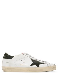 Golden Goose White Green Super Star Classic Sneakers