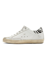 Golden Goose White Leopard Sneakers