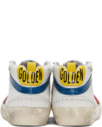 Golden Goose White Red Mid Star Sneakers