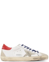 Golden Goose White Red Super Star Classic Sneakers