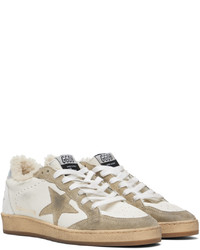 Golden Goose White Taupe B Sneakers