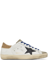Golden Goose White Taupe Super Star Classic Sneakers