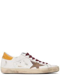 Golden Goose White Yellow Super Star Classic Sneakers