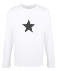 White Star Print Long Sleeve T-Shirt