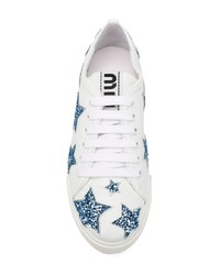 Miu Miu Glitter Stars Sneakers