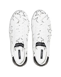 Dolce & Gabbana Portofino Star Print Leather Sneakers