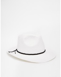 Asos Collection White Straw Panama Hat