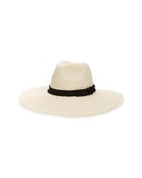 Treasure & Bond Frayed Band Paper Straw Panama Hat