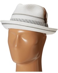 Stacy Adams Polybraid Pinch Front Fedora With Contrast Tie Band Fedora Hats