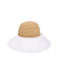 Helen Kaminski Raffia Cotton Packable Wide Brim Hat