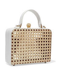 Mehry Mu Luna Leather And Rattan Tote