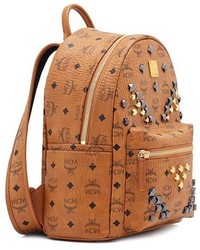 MCM Small Stark Visetos Studded Backpack