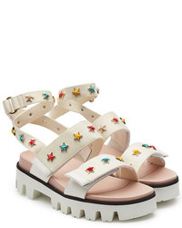 RED Valentino Studded Canvas Sandals