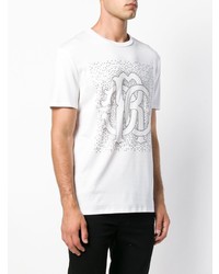 Roberto Cavalli Studded Heraldic Style Logo T Shirt