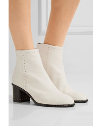 Rag & Bone Willow Studded Leather Ankle Boots White