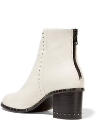 Rag & Bone Willow Studded Leather Ankle Boots White
