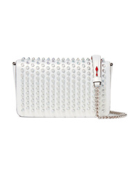 Christian Louboutin Zoompouch Spiked Iridescent Leather Shoulder Bag