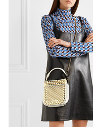 Prada Margrit Studded Leather Shoulder Bag