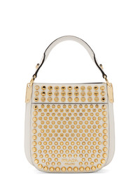 Prada White Small Studded Margit Bag