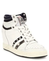 Ash Prince Studded High Top Wedge Sneakers