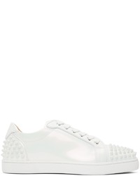 Christian Louboutin White Iridescent Seavaste 2 Orlato Sneakers