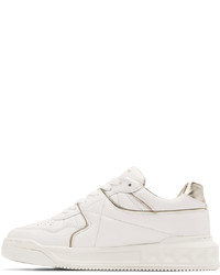 Valentino Garavani White One Stud Low Top Sneakers