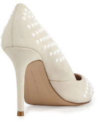 French Connection Elmyra Studded Dorsay Pump Winter White