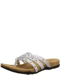 White Studded Leather Sandals