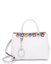 Fendi Small 2 Jours Flower Studded Leather Tote