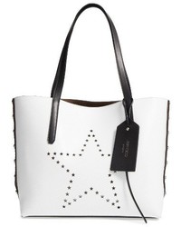 Jimmy Choo Star Studded Leather Tote White