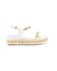 Christian Louboutin Rondaclou 60 Studded Leather Wedge Sandals