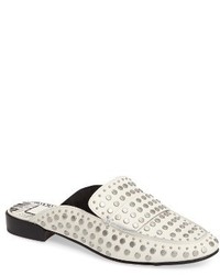 White Studded Loafers