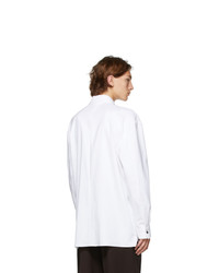 Bottega Veneta White Gabardine Studded Shirt