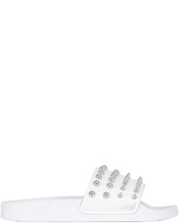 White Studded Rubber Sandals